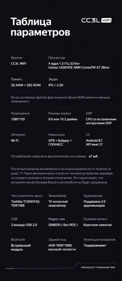 Штатная магнитола Teyes CC3L WiFi 2/32 Volkswagen Magotan (2007-2016)