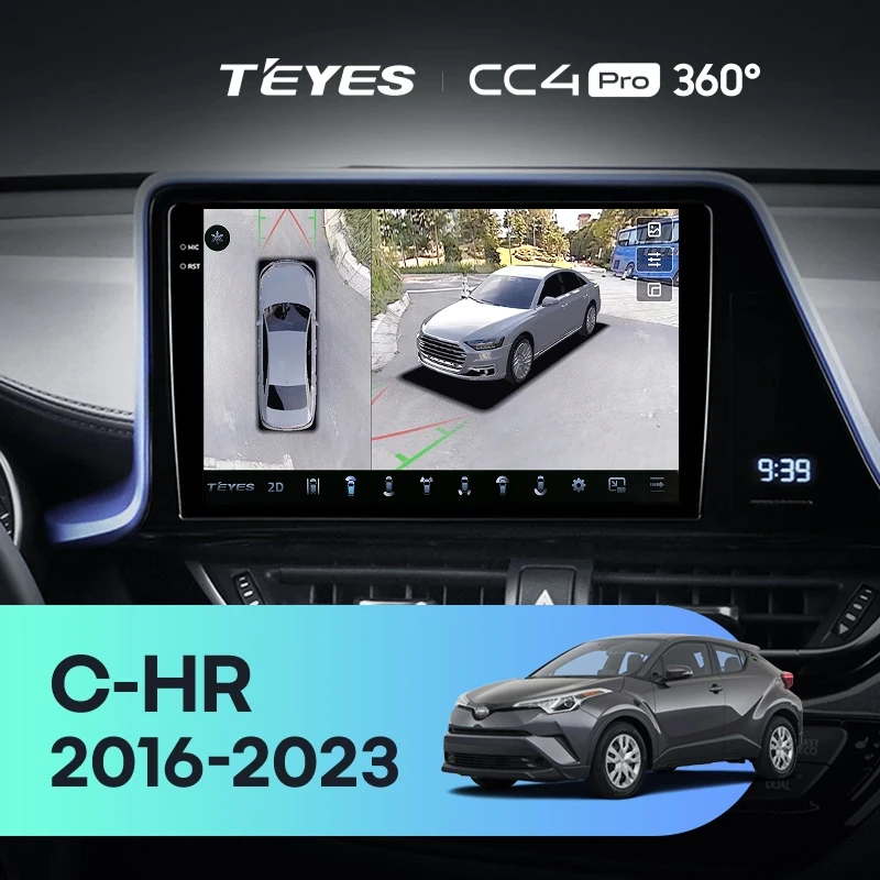 Штатная магнитола Teyes CC4 Pro 360 12/256 Toyota C-HR 1 (2016-2023) F2