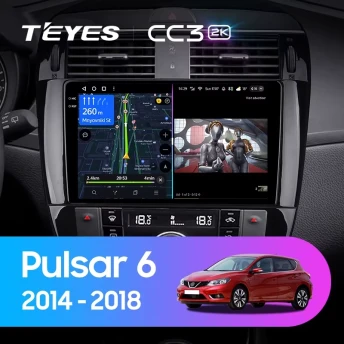 Штатная магнитола Teyes CC3 2K 360 6/128 Nissan Pulsar 6 NB17 (2014-2018)