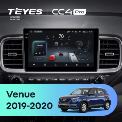 Штатная магнитола Teyes CC4 Pro 8/128 Hyundai Venue (2019-2020) Правый руль