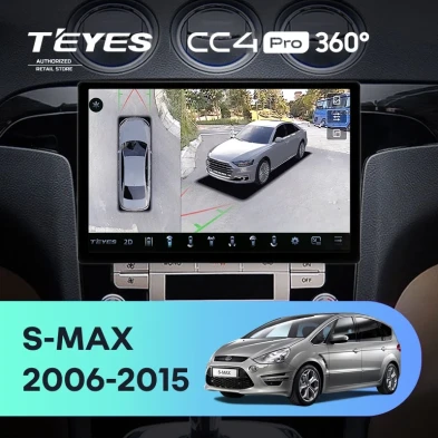 Штатная магнитола Teyes CC4 Pro 360 8/128 Ford S-MAX 1 (2006-2015) F1 (11")