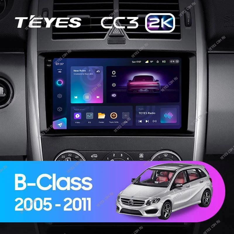 Штатная магнитола Teyes CC3 2K 6/128 Mercedes-Benz B-Class T245 (2005-2011)