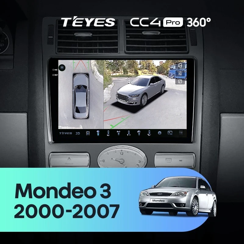Штатная магнитола Teyes CC4 Pro 360 12/256 Ford Mondeo 3 (2000-2007) F2