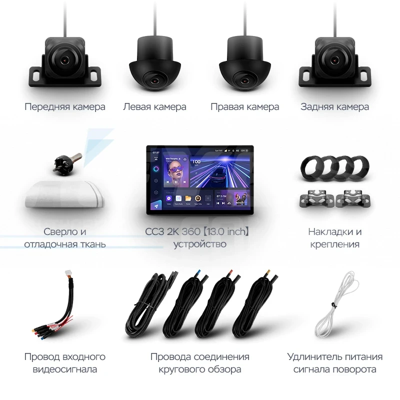 Штатная магнитола Teyes CC3 2K 360 6/128 Kia Sorento 3 Prime (2014-2017) Тип-B (13")