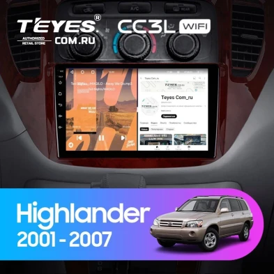 Штатная магнитола Teyes CC3L WiFi 2/32 Toyota Highlander 1 XU20 (2001-2007)