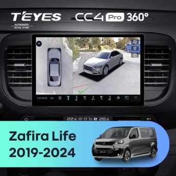 Штатная магнитола Teyes CC4 Pro 360 12/256 Opel Zafira Life (2019-2024) (11")