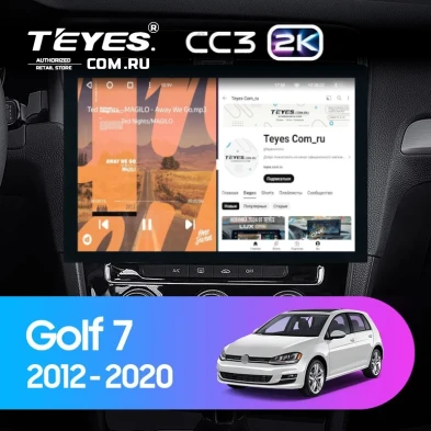 Штатная магнитола Teyes CC3 2K 4/32 Volkswagen Golf 7 MK7 (2012-2020) F1 (13")