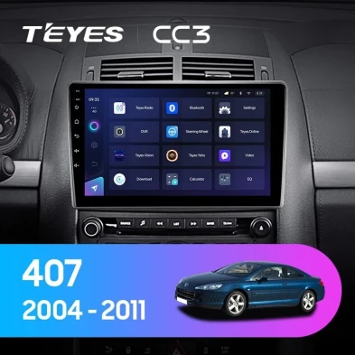 Штатная магнитола Teyes CC3 4/32 Peugeot 407 (2004-2011) F2
