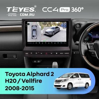 Штатная магнитола Teyes CC4 Pro 360 8/128 Toyota Alphard 2 H20 (2008-2015) F3
