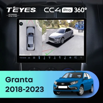 Штатная магнитола Teyes CC4 Pro 360 8/128 Lada Granta Cross (2018-2023) (13")