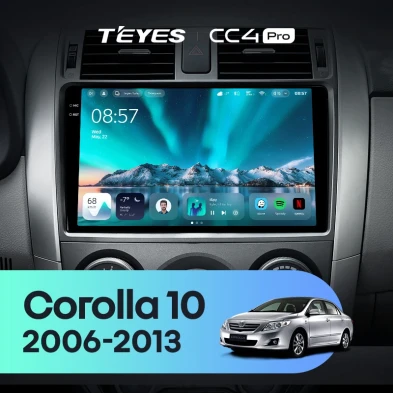 Штатная магнитола Teyes CC4 Pro 12/256 Toyota Corolla 10 E140 E150 (2006-2013) Тип-B