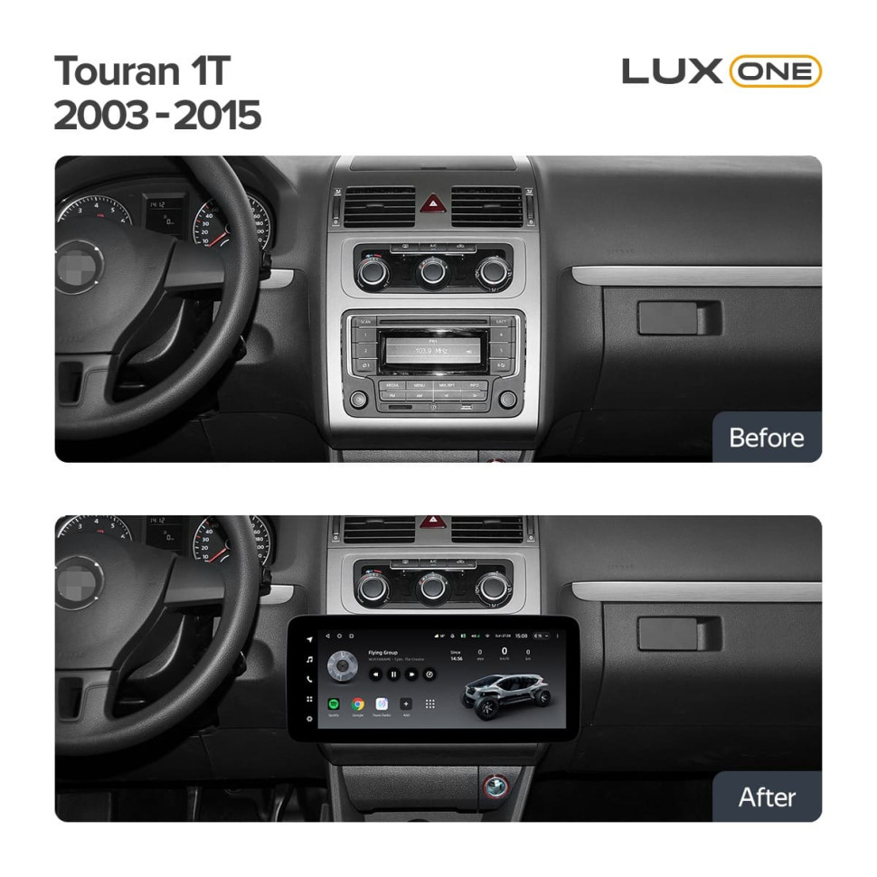 Штатная магнитола Teyes LUX ONE 4/64 Volkswagen Touran (2003-2015)