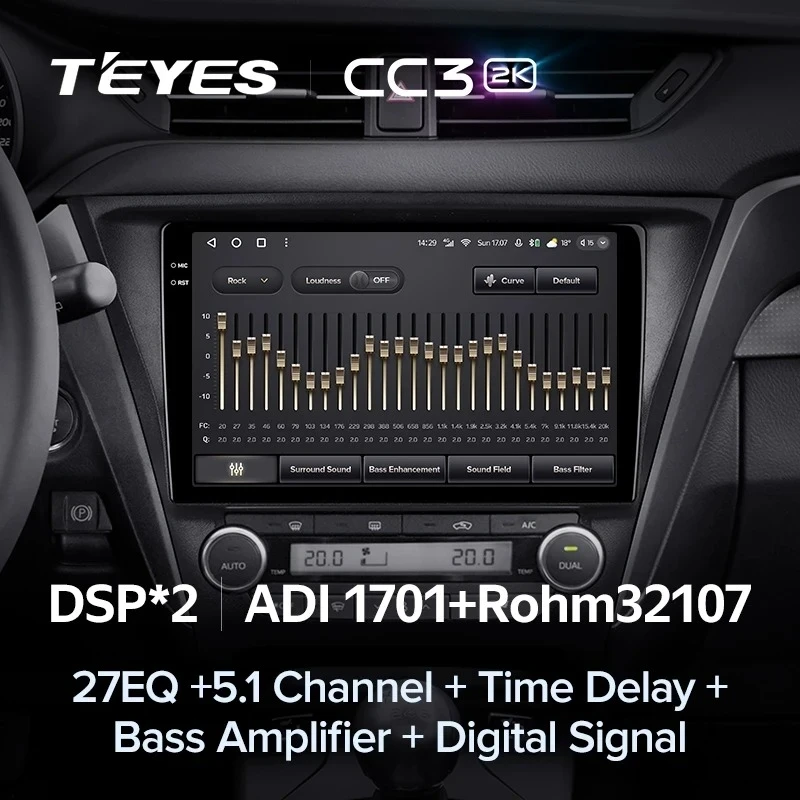 Штатная магнитола Teyes CC3 2K 4/32 Toyota Avensis 3 (2015-2018) F2
