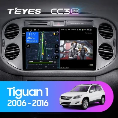 Штатная магнитола Teyes CC3 2K 4/32 Volkswagen Tiguan 1 NF (2006-2017) F2 (10 inch Universal)