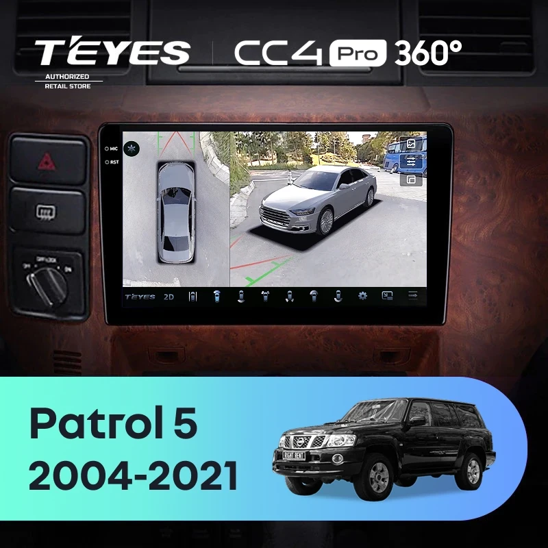Штатная магнитола Teyes CC4 Pro 360 8/128 Nissan Patrol V 5 Y61 (2004-2021) F3