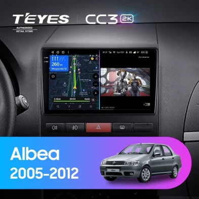 Штатная магнитола Teyes CC3 2K 360 6/128 Fiat Albea (2005-2012)