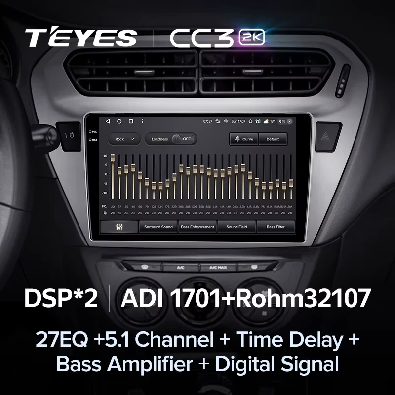 Штатная магнитола Teyes CC3 2K 4/32 Peugeot 301 (2012-2016) F2