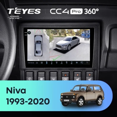 Штатная магнитола Teyes CC4 Pro 360 12/256 LADA Niva (1993-2020)