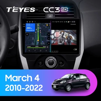 Штатная магнитола Teyes CC3 2K 4/64 Nissan March 4 (K13) (2010-2022) F1