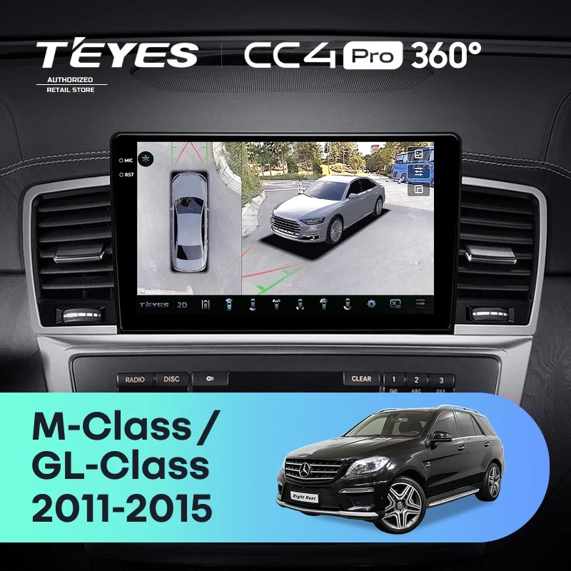 Штатная магнитола Teyes CC4 Pro 360 12/256 Mercedes-Benz GL-Class 2 X166 (NTG 4.5) (2011-2015)