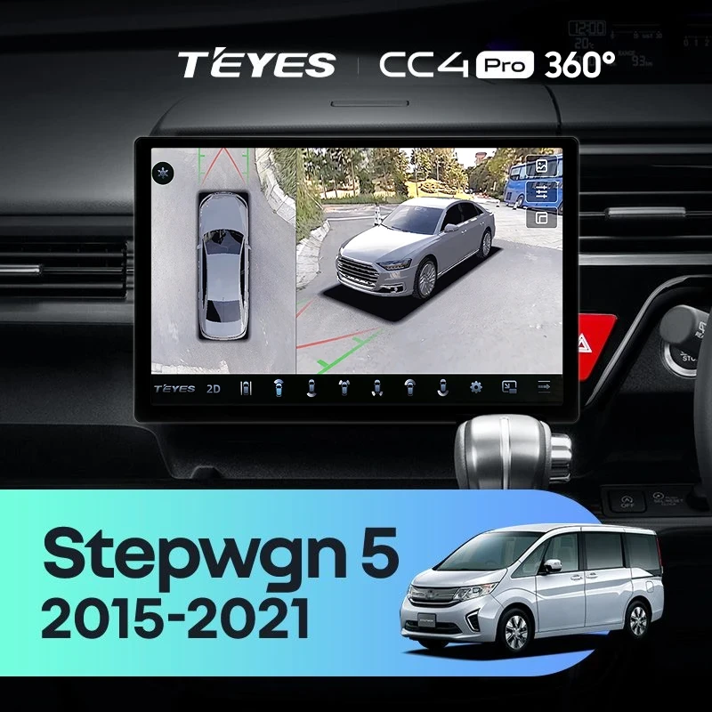 Штатная магнитола Teyes CC4 Pro 360 8/128 Honda Stepwgn 5 (2015-2021) Правый руль (11")