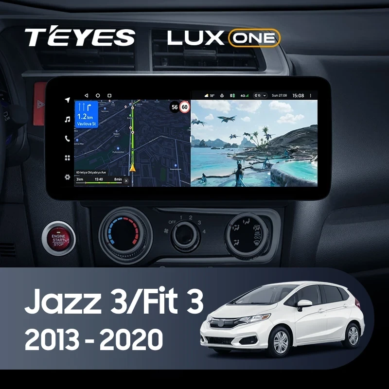Штатная магнитола Teyes LUX ONE 360 6/128 Honda Jazz 3 (2015-2020)