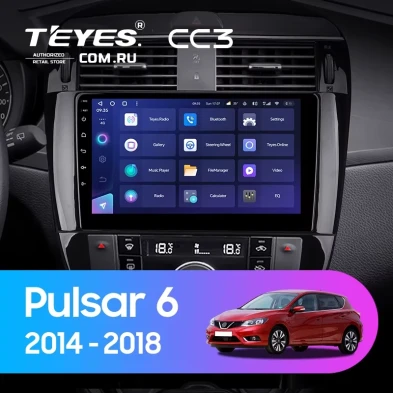 Штатная магнитола Teyes CC3 4/32 Nissan Pulsar 6 NB17 (2014-2018)