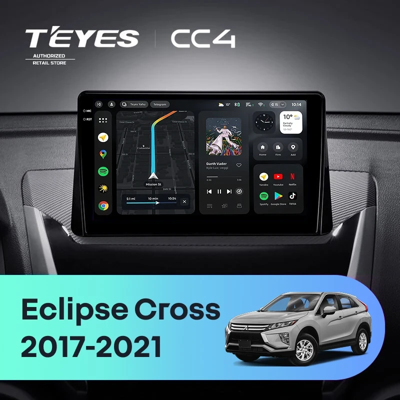 Штатная магнитола Teyes CC4 6/64 Mitsubishi Eclipse Cross (2017-2021) F2