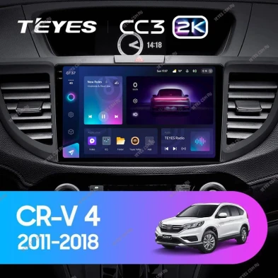 Штатная магнитола Teyes CC3 2K 360 6/128 Honda CR-V 4 RM RE (2011-2018) 9" Тип-A