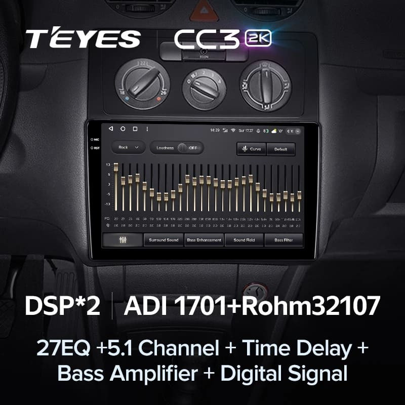 Штатная магнитола Teyes CC3 2K 4/32 Volkswagen Caddy 2K (2004-2010) (10 inch Universal)