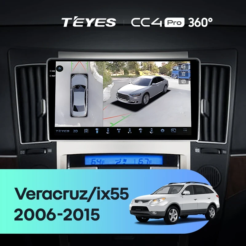 Штатная магнитола Teyes CC4 Pro 360 12/256 Hyundai ix55 (2006-2015)