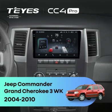 Штатная магнитола Teyes CC4 Pro 8/128 Jeep Grand Cherokee 3 WK (2004-2010)