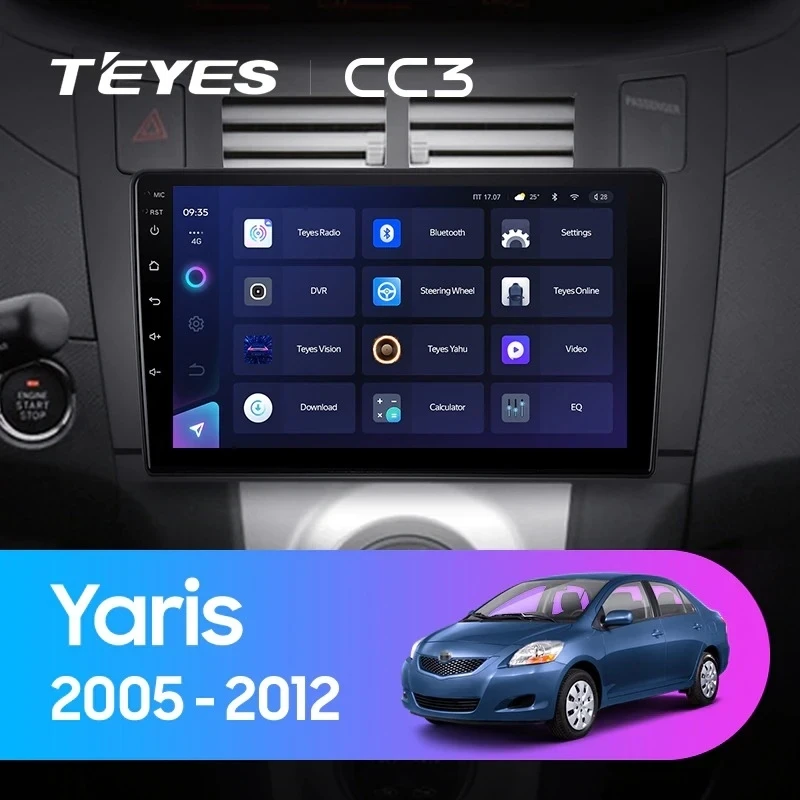 Штатная магнитола Teyes CC3 4/32 Toyota Yaris XP90 (2005-2012) F1