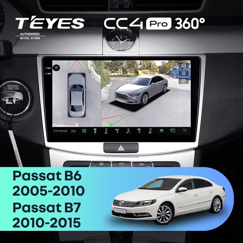 Штатная магнитола Teyes CC4 Pro 360 8/128 Volkswagen Passat B6 (2005-2010)