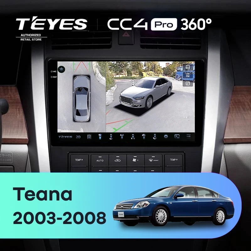 Штатная магнитола Teyes CC4 Pro 360 12/256 Nissan Teana J31 (2003-2008) F2