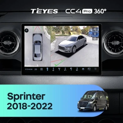 Штатная магнитола Teyes CC4 Pro 360 8/128 Mercedes-Benz Sprinter (2018-2022) F1 (13")