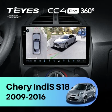 Штатная магнитола Teyes CC4 Pro 360 8/128 Chery IndiS S18 (2009-2016)