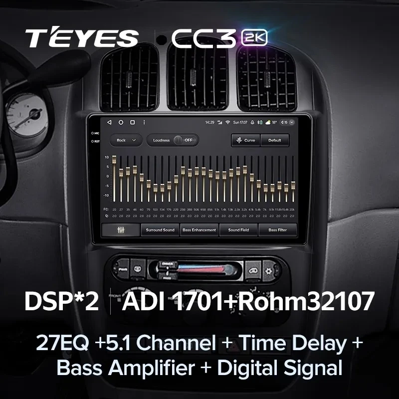 Штатная магнитола Teyes CC3 2K 4/64 Dodge Caravan 4 (2000-2007) Тип-A