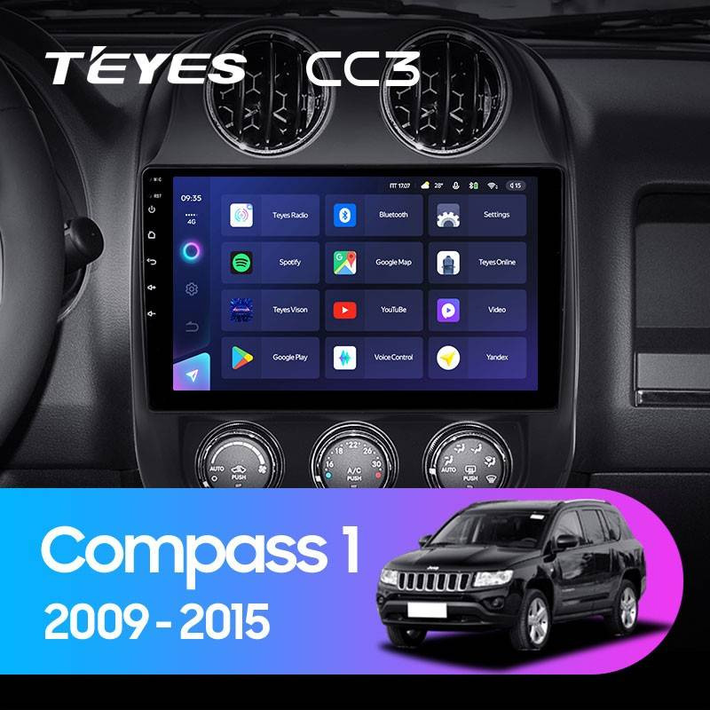 Штатная магнитола Teyes CC3 4/32 Jeep Compass 1 MK (2009-2015)