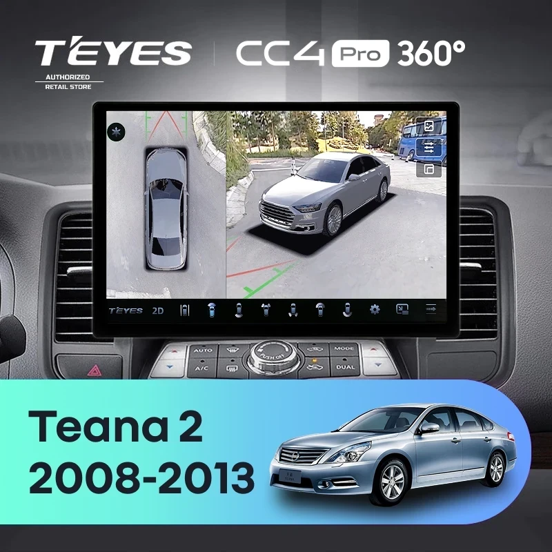 Штатная магнитола Teyes CC4 Pro 360 8/128 Nissan Teana J32 (2008-2013) Тип-B (13")