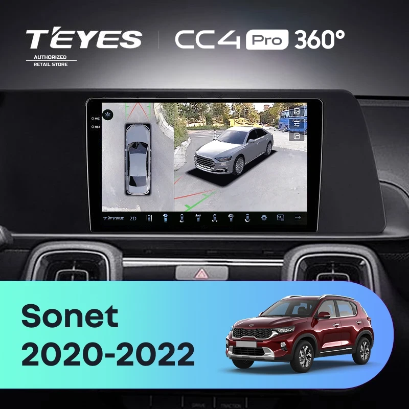 Штатная магнитола Teyes CC4 Pro 360 8/128 Kia Sonet (2020-2022)