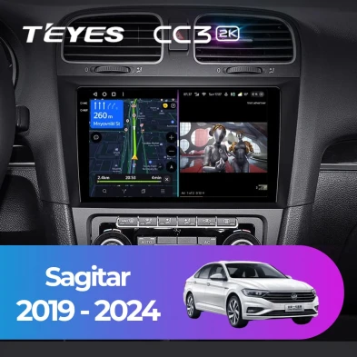 Штатная магнитола Teyes CC3 2K 360 6/128 Volkswagen Sagitar (2019-2024)