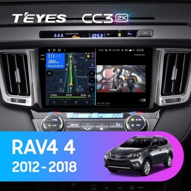 Штатная магнитола Teyes CC3 2K 4/64 Toyota RAV4 4 XA40 5 XA50 (2012-2018) Правый руль