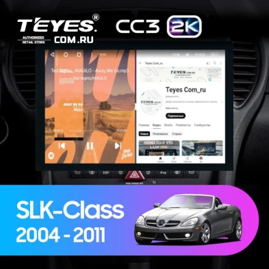 Штатная магнитола Teyes CC3 2K 6/128 Mercedes-Benz SLK-Class R171 (2004-2011) (13")