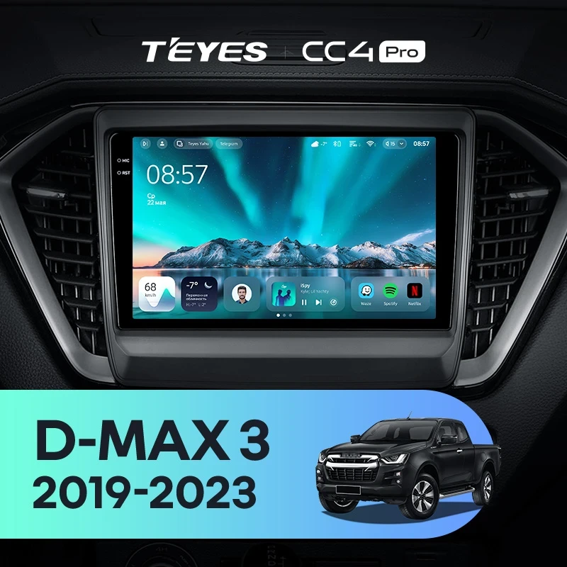Штатная магнитола Teyes CC4 Pro 12/256 lsuzu D-MAX 3 RG (2019-2023)
