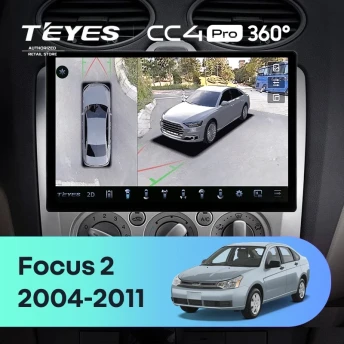 Штатная магнитола Teyes CC4 Pro 360 12/256 Ford Focus 2 Mk 2 (2004-2011) F2 (13")