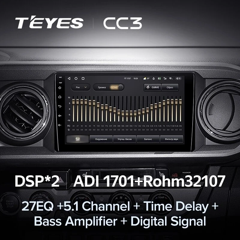 Штатная магнитола Teyes CC3 4/32 Toyota Tacoma N300 (2015-2021) F1