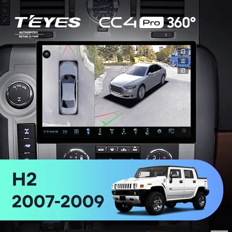 Штатная магнитола Teyes CC4 Pro 360 8/128 Hummer H2 E85 (2007-2009) F1 (13")