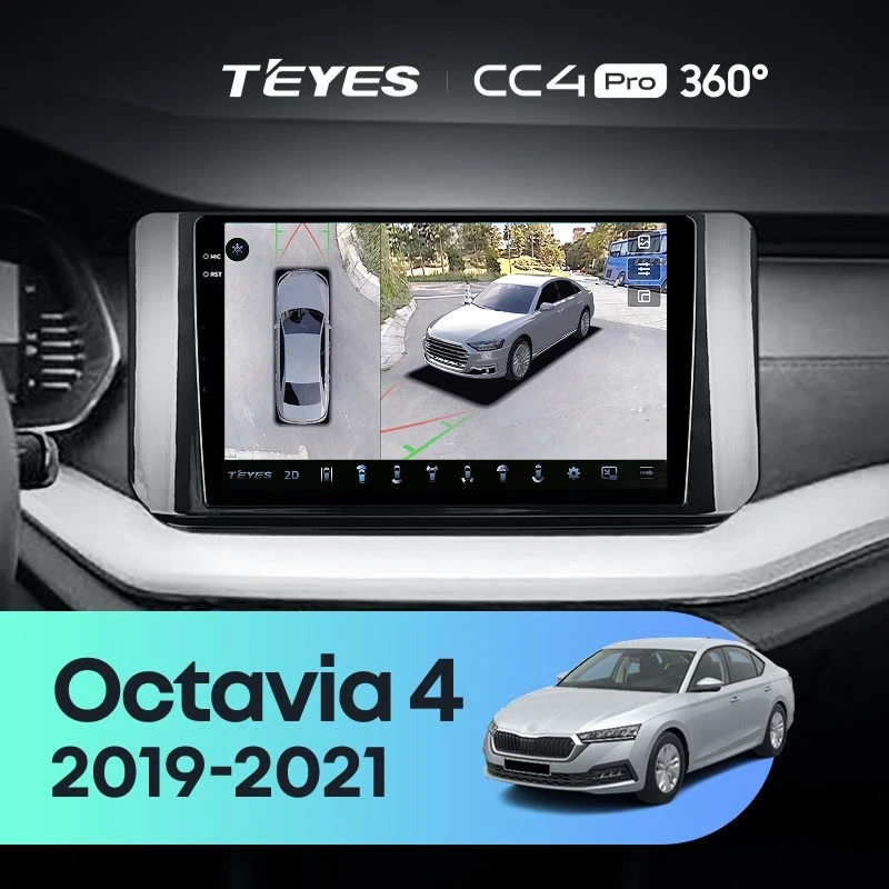Штатная магнитола Teyes CC4 Pro 360 12/256 Skoda Octavia 4 A8 (2019-2021)
