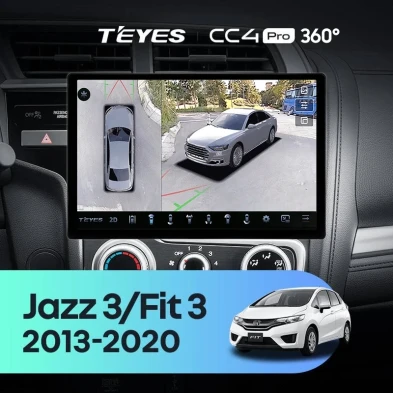 Штатная магнитола Teyes CC4 Pro 360 8/128 Honda Fit 3 GP GK (2013-2020) Тип-A (13")
